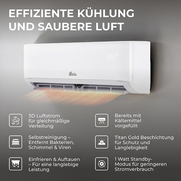 Kältebringer® Split Klimaanlage 18.000 BTU (5,3kW) Komplettset