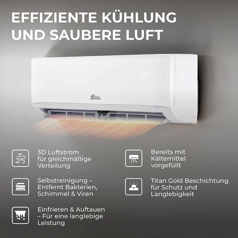 Kältebringer® Multisplit Klimaanlage Duo - 18.000 BTU (5,3kW) - 2 Innengeräte