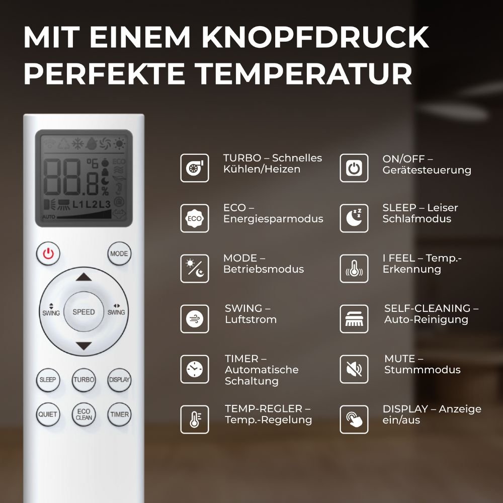 Kältebringer R290 A+++ Split Klimaanlage 18.000 BTU (5,4kW)