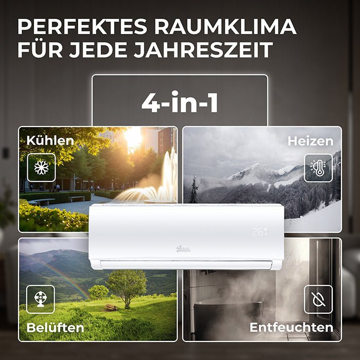 Kältebringer® Split Klimaanlage Quick Connect 12.000 BTU (3,4kW) Komplettset